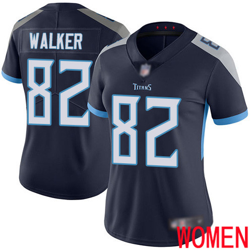 Tennessee Titans Limited Navy Blue Women Delanie Walker Home Jersey NFL Football #82 Vapor Untouchable->women nfl jersey->Women Jersey